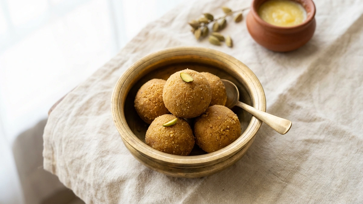 हलवाई जैसे दानेदार बेसन के लड्डू बनाने का गुप्त तरीका, अब घर पर ही बनेगा परफेक्ट!